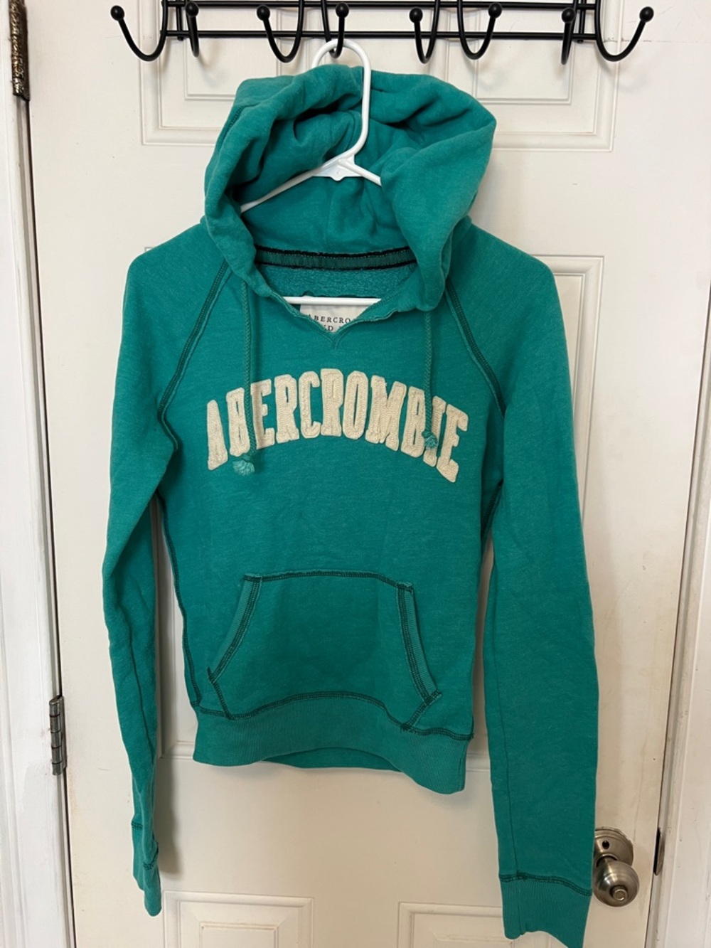 Women’s Abercrombie & Fitch Teal Hooded Pullover Sweatshirt
